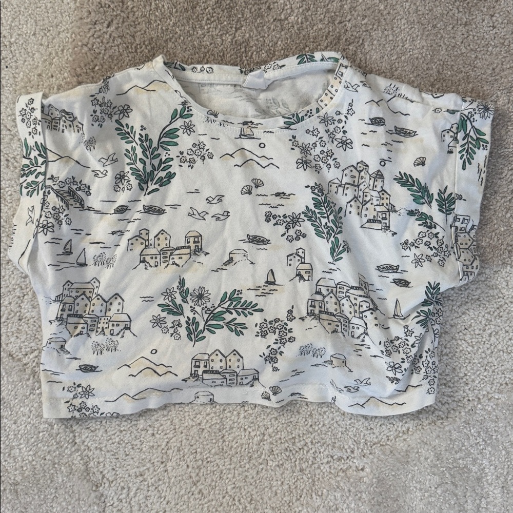 Zara Girls Graphic Crop Top